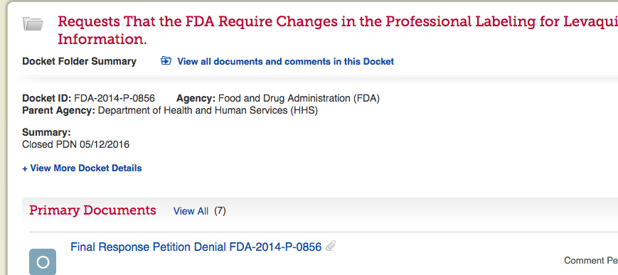 Petitioning the FDA – Comments Needed